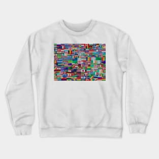 Flag of the world waving flags Crewneck Sweatshirt